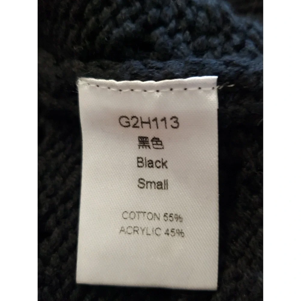 Cardigan Womans Button Front‎ Swester Size Small Black